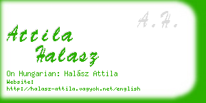 attila halasz business card