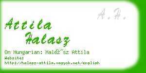 attila halasz business card
